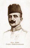 Ismail Enver Pasha (Ottoman Turkish: اسماعیل انور پاشا; Turkish: İsmail Enver Paşa; 22 November 1881 – 4 August 1922), commonly known as Enver Pasha, was an Ottoman military officer and a leader of the 1908 Young Turk Revolution. He was the main leader of the Ottoman Empire in both Balkan Wars and World War I. <br/><br/>

After the 1913 Ottoman coup d'état, Enver Pasha became the Minister of War of the Ottoman Empire, forming one-third of the triumvirate known as the 'Three Pashas' (along with Talaat Pasha and Djemal Pasha) that held de facto rule over the Empire from 1913 until the end of World War I in 1918. As war minister and de facto Commander-in-Chief, Enver Pasha was considered to be the most powerful figure of the government of the Ottoman Empire.<br/><br/>

He made the decision to enter the Empire into World War I, on the side of Germany. Along with Talaat and Djemal, he was one of the principal perpetrators of the Armenian Genocide.
