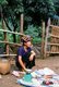 Vietnam: Black Tai woman selling meat, Thuan Chau, near Son La town, Northwest Vietnam